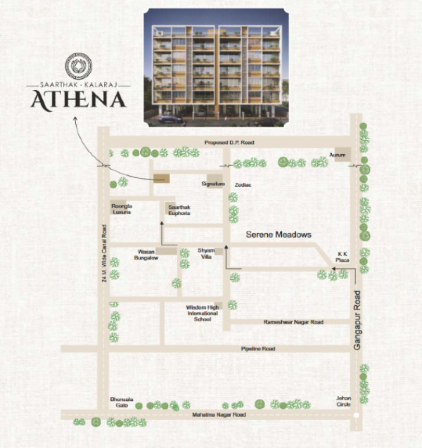 Saarthak Kalaraj Athena Location Map